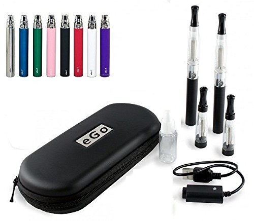 1100mAh eGo CE4 DOUBLE KIT | Shisha Pen Vaporizer | T 510 E Hookah | Black  - VapeBits